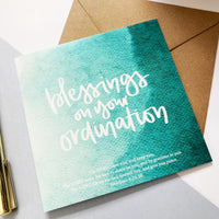 Blessings on your Ordination Greetings Card - Numbers 6:24-26