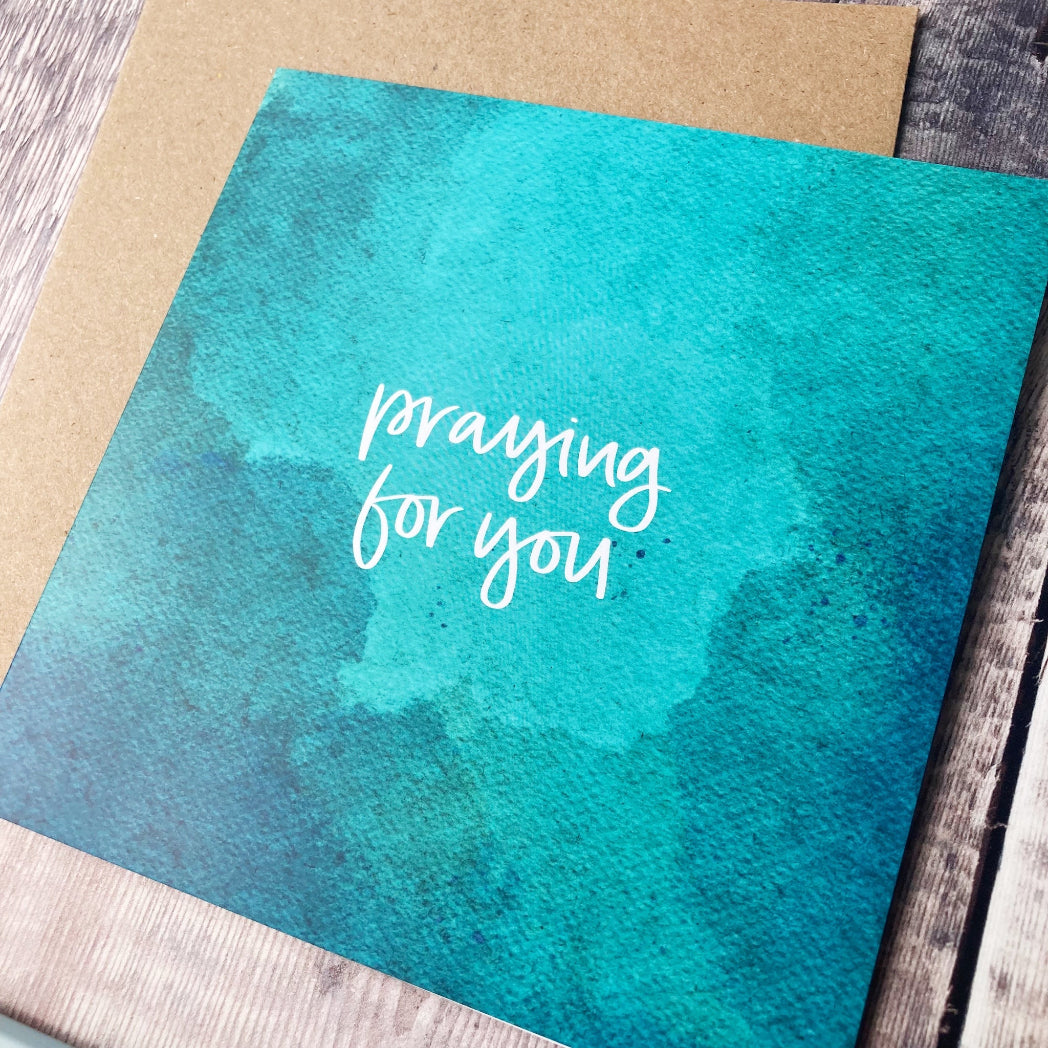 Praying for You Card - Blue