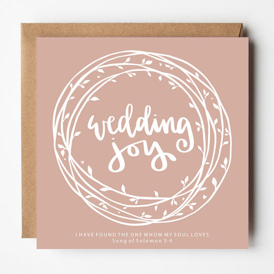 Wedding Joy Card - Song of Solomon 3:4