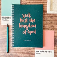SECONDS SALE Seek First the Kingdom - Dotted Journal
