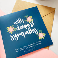 With Deepest Sympathy Card - Psalm 147:3