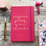 SECONDS SALE - Rejoice Pray Give Thanks Journal - 1 Thessalonians 5:16-18