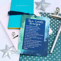 The Lord's Prayer double sided prayer card with tassel